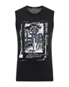 Ann Demeulemeester Man Tank Top Black Size L Cotton In Black