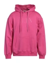 Valentino Garavani Man Sweatshirt Fuchsia Size L Cotton, Polyamide In Pink