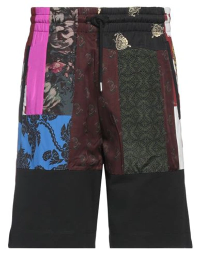 Dries Van Noten Man Shorts & Bermuda Shorts Black Size Xl Cotton, Viscose, Silk
