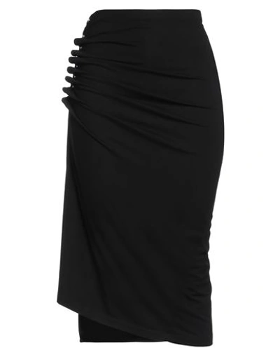 Rabanne Woman Midi Skirt Black Size 8 Viscose, Elastane