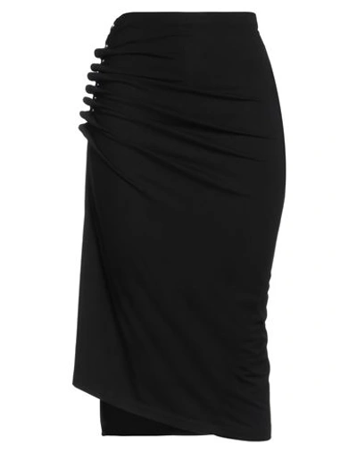 Rabanne Woman Midi Skirt Black Size 4 Viscose, Elastane