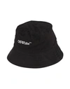 Off-white Man Hat Black Size Onesize Cotton In Black