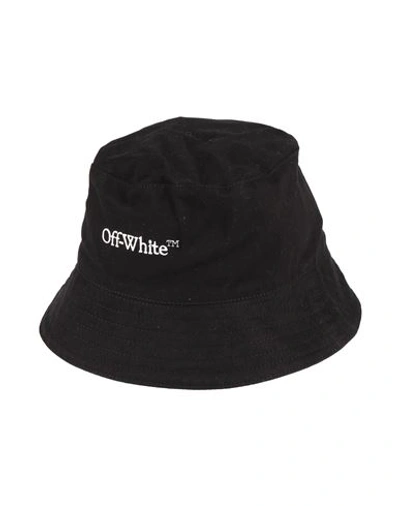 Off-white Helvetica Logo-print Bucket Hat In Black