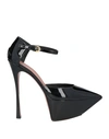 Amina Muaddi Woman Pumps Black Size 11 Leather In Black