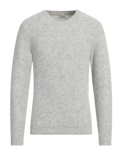 Irish Crone Man Sweater Light Grey Size S Acrylic, Alpaca Wool, Polyamide, Virgin Wool In Grey