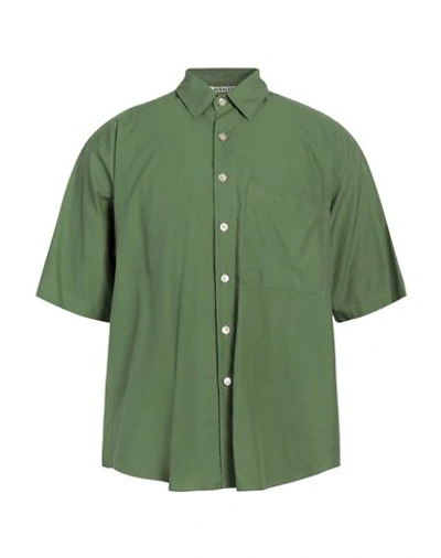 Auralee Man Shirt Military Green Size 5 Cotton