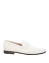 Santoni Man Loafers Off White Size 12 Soft Leather