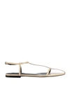 JIL SANDER JIL SANDER WOMAN SANDALS BEIGE SIZE 6 SOFT LEATHER