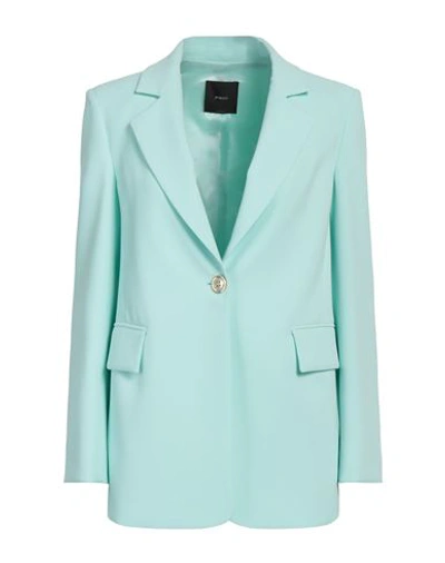 PINKO PINKO WOMAN BLAZER LIGHT GREEN SIZE 2 POLYESTER, ELASTANE