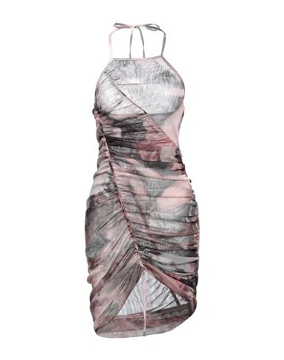 Balmain Woman Mini Dress Antique Rose Size 8 Polyamide In Pink