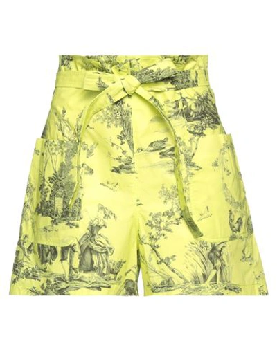 Philosophy Di Lorenzo Serafini Woman Shorts & Bermuda Shorts Yellow Size 6 Cotton