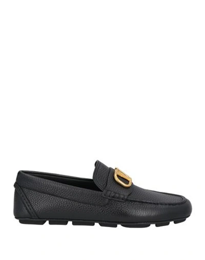 Valentino Garavani Man Loafers Black Size 13 Soft Leather