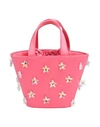 Amina Muaddi Woman Handbag Pink Size - Textile Fibers