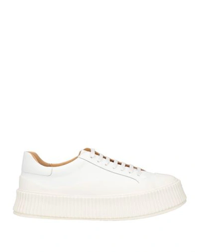 Jil Sander Lace-up Low-top Sneakers In Red