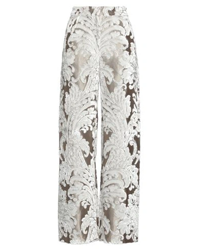 Dries Van Noten Woman Pants Platinum Size 6 Polyester, Viscose, Cotton In Grey
