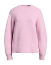 Jil Sander Woman Sweater Pink Size 8 Wool, Cashmere