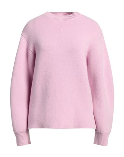 Jil Sander Woman Sweater Pink Size 8 Wool, Cashmere