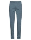 Boglioli Man Pants Slate Blue Size 42 Cotton, Elastane