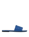 N°21 Woman Sandals Blue Size 11 Soft Leather In Blue