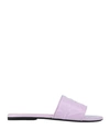 N°21 Woman Sandals Lilac Size 11 Soft Leather In Wisteria