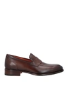 Santoni Man Loafers Brown Size 10.5 Leather In Brown