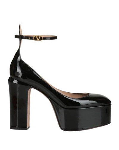 VALENTINO GARAVANI VALENTINO GARAVANI WOMAN PUMPS BLACK SIZE 11 LEATHER