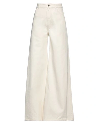 Chloé Woman Pants Ivory Size 8 Cotton, Hemp In White