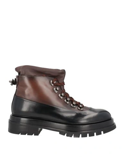 Santoni Man Ankle Boots Black Size 10 Soft Leather