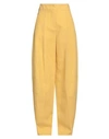 Jacquemus Woman Pants Yellow Size 2 Linen, Viscose, Polyester, Elastane