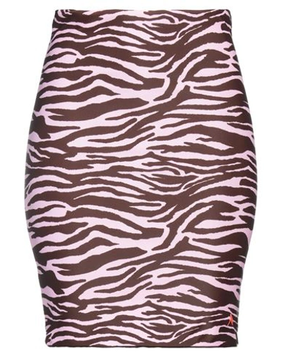 ATTICO THE ATTICO WOMAN MINI SKIRT PINK SIZE L POLYAMIDE, ELASTANE