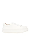 Jil Sander Woman Sneakers Ivory Size 10 Soft Leather In White