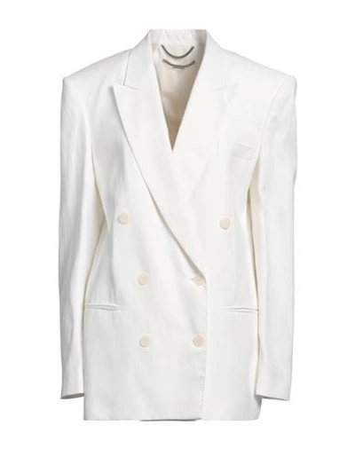 Stella Mccartney Woman Blazer White Size 4-6 Viscose, Linen In White