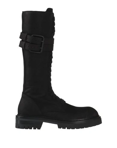 Ann Demeulemeester Man Boot Black Size 11 Leather