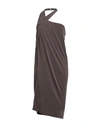 Jacquemus Woman Midi Dress Dark Brown Size L Cupro, Elastane