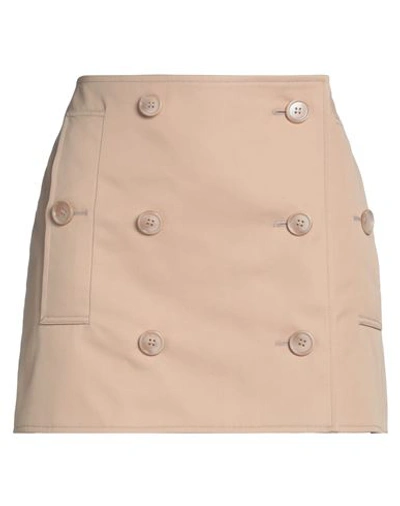 BURBERRY BURBERRY WOMAN MINI SKIRT BLUSH SIZE 8 COTTON