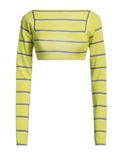 PUCCI PUCCI WOMAN TOP LIME GREEN SIZE M WOOL, SILK