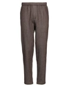 Boglioli Man Pants Dark Brown Size 34 Cotton, Wool, Polyester