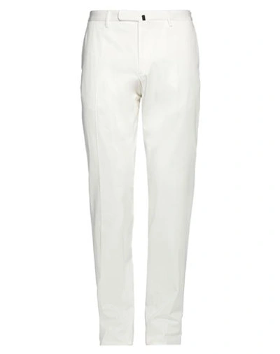 Incotex Man Pants White Size 40 Cotton, Elastane