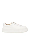 Jil Sander Woman Sneakers White Size 9 Soft Leather
