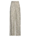 Masnada Woman Pants Light Grey Size 8 Linen, Viscose