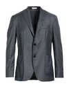 Boglioli Man Blazer Lead Size 42 Polyester, Virgin Wool, Elastane In Grey