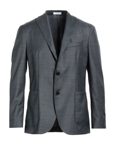 Boglioli Man Blazer Lead Size 42 Polyester, Virgin Wool, Elastane In Grey