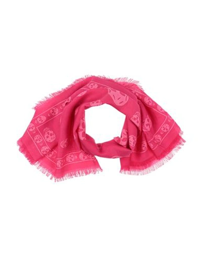 Alexander Mcqueen Woman Scarf Fuchsia Size - Wool In Pink