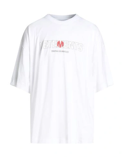 Vetements Man T-shirt White Size Xl Cotton