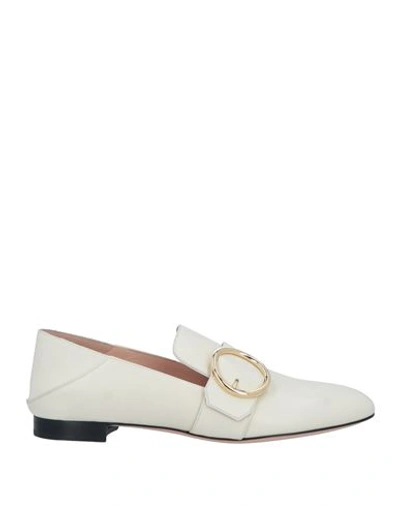 Bally Woman Loafers Ivory Size 10 Calfskin In White