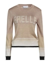 Gaelle Paris Gaëlle Paris Woman Sweater Khaki Size 2 Viscose, Metallic Fiber, Polyamide In Beige