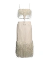 Jacquemus Woman Maxi Dress Beige Size 4 Cotton, Viscose, Linen, Natural Raffia In Beige