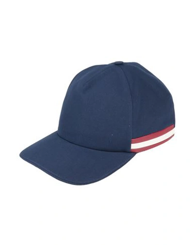 Bally Man Hat Midnight Blue Size 7 ⅜ Cotton, Lambskin