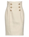 Balmain High-waisted Skirt In Beige