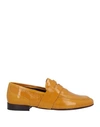 AVRIL GAU AVRIL GAU WOMAN LOAFERS OCHER SIZE 8 LEATHER